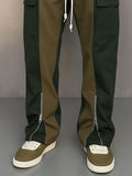 Fashion Unique Contrast Color Pants
