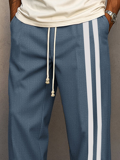 Relaxed Fit Side Stripe Casual Pants