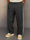 Relaxed Fit Side Stripe Suit Pants