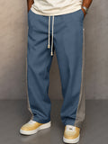 Casual Colorblock Side Zipper Accent Pants