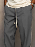 Casual Colorblock Side Zipper Accent Pants