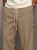 Casual Structured Design Relaxed Fit Pants