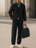 Stylish Asymmetric Placket Blazer Pants Set
