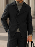 Stylish Asymmetric Placket Blazer Pants Set