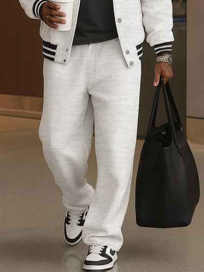 Classic Striped Trim Jacket Pants Set