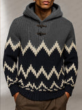 Trendy Comfort Hooded Jacquard Sweater