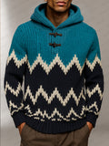 Trendy Comfort Hooded Jacquard Sweater