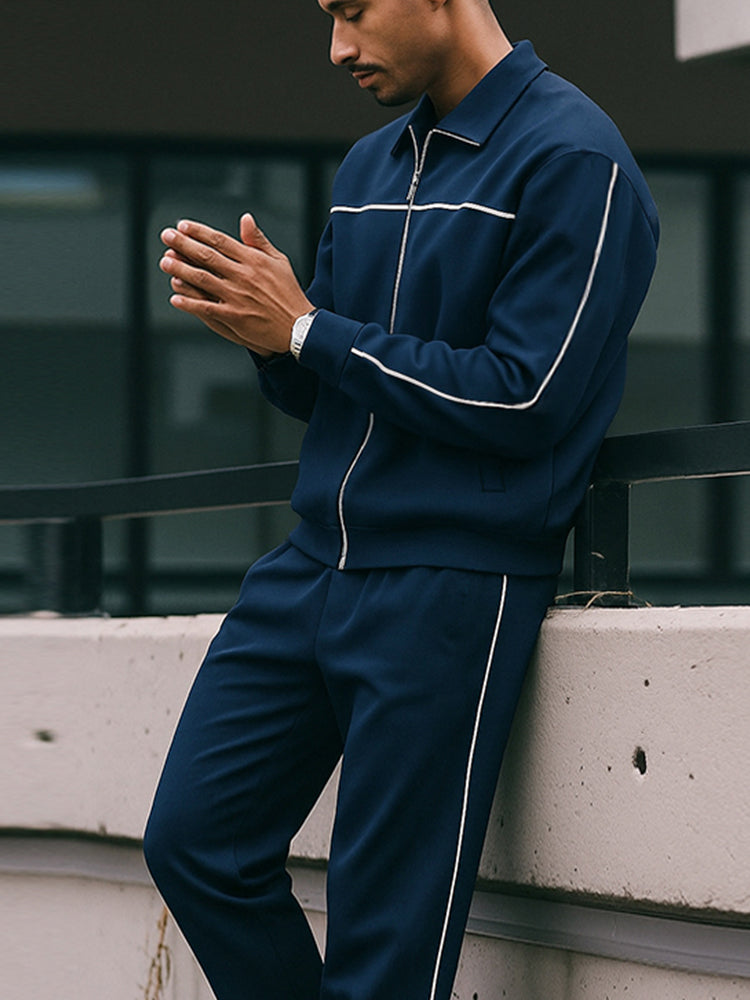 Stylish Athleisure Jacket Pants Set