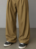Modern Contrast Trim Straight Cut Pants