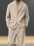Modern Side Striped Blazer Suit Set