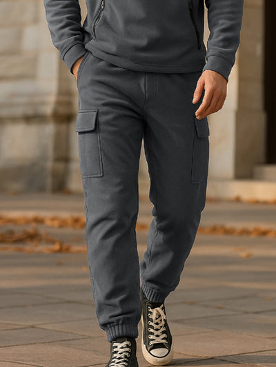 Comfort Fleece Zip Pockets Tracksuit Set