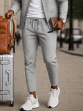 Versatile Open Front Jacket Pants Set