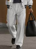 Casual Versatile Striped Jacket Pants Set
