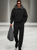 Cozy Fur Collar Hoodie Pants Set