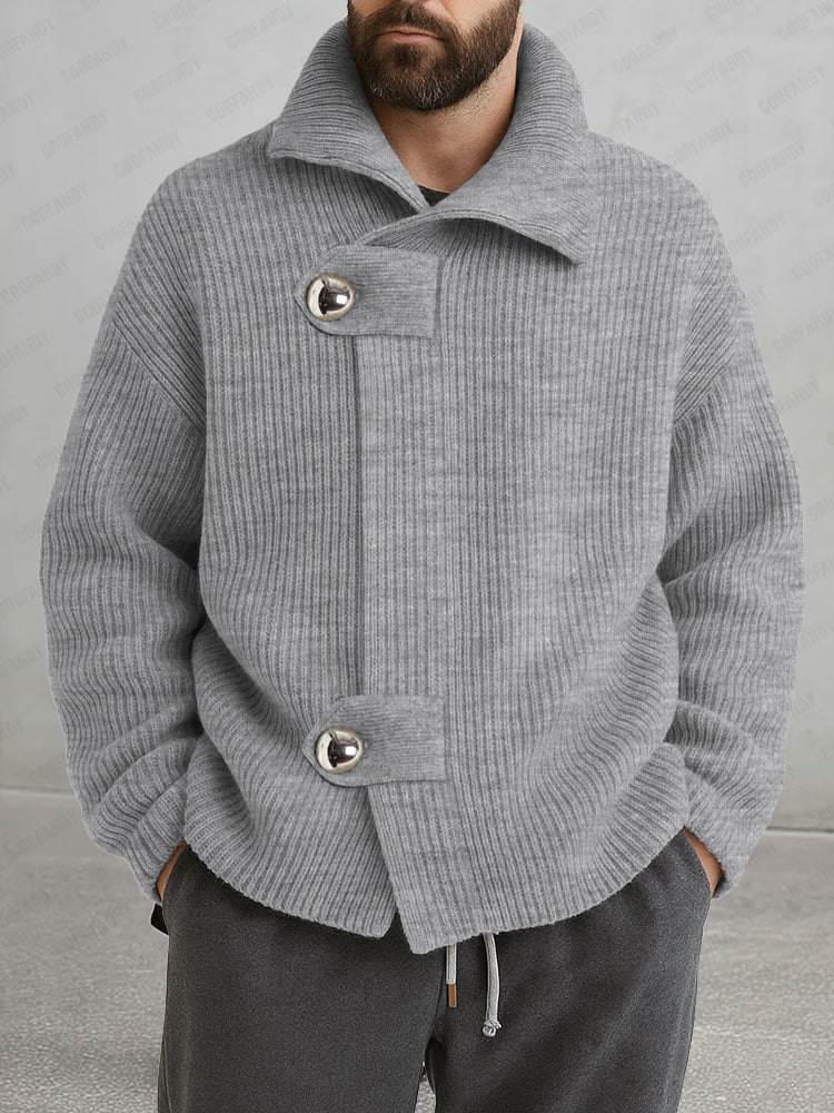 Trendy Relaxed Fit Knit Cardigan