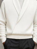 Elegant Shawl Collar Knit Sweater