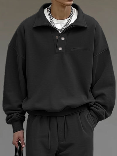 Casual Unrestricted Sweatshirt Pants Set