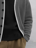 Versatile Contrast Trim Knit Cardigan