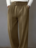 Modern Casual Straight Leg Suit Pants