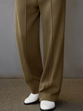 Modern Casual Straight Leg Suit Pants