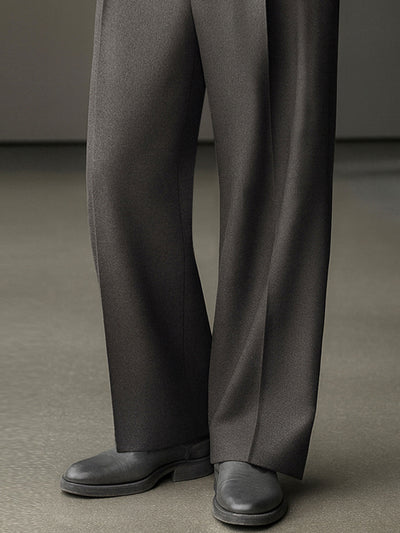 Comfort Fit Button Accent Straight Pants