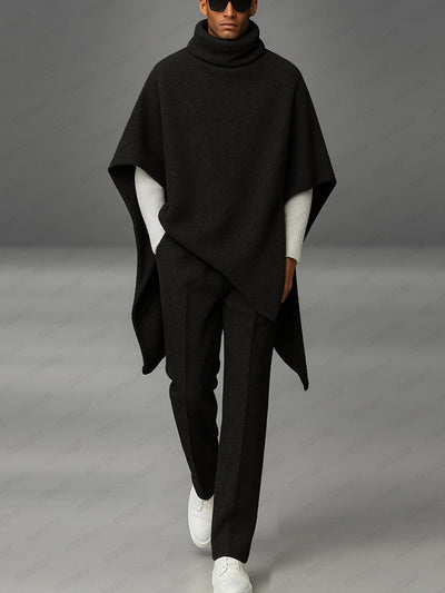 Urban Turtleneck Cloak Cape and Pants Set