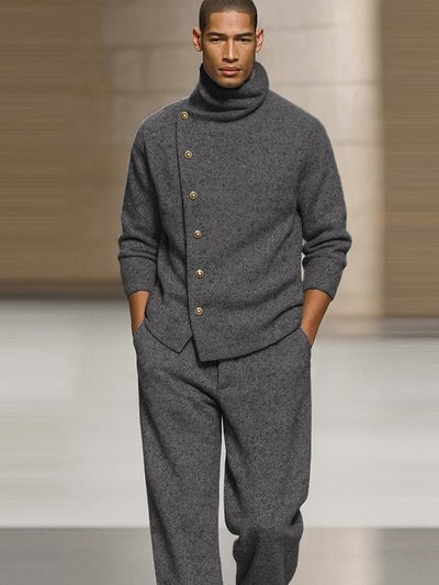 Smart Casual Turtleneck Pullover Pants Set