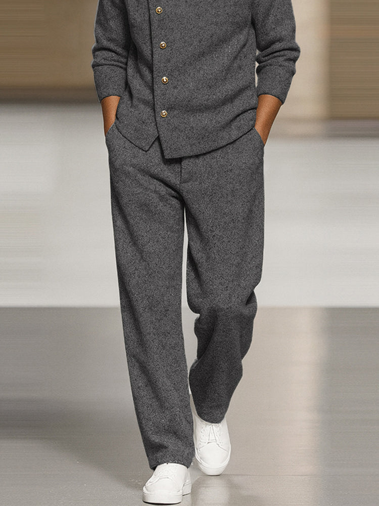 Smart Casual Turtleneck Pullover Pants Set