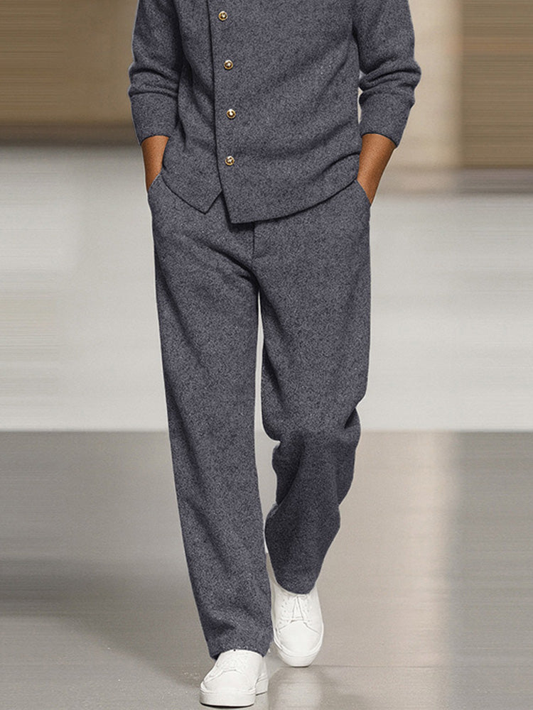 Smart Casual Turtleneck Pullover Pants Set