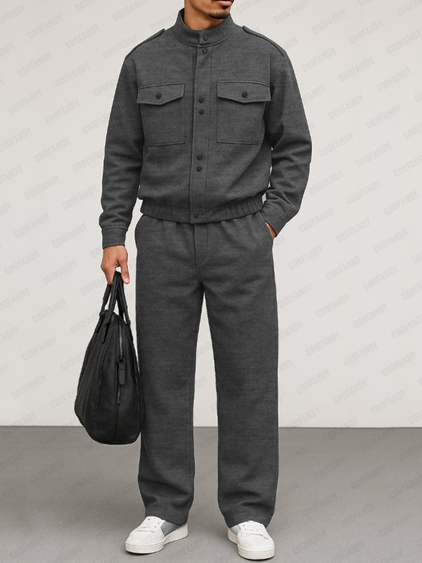 Modern Utility Cargo Jacket Pants Set