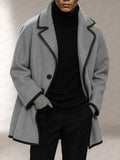 Modern Casual Contrast Front Coat