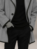 Modern Casual Contrast Front Coat
