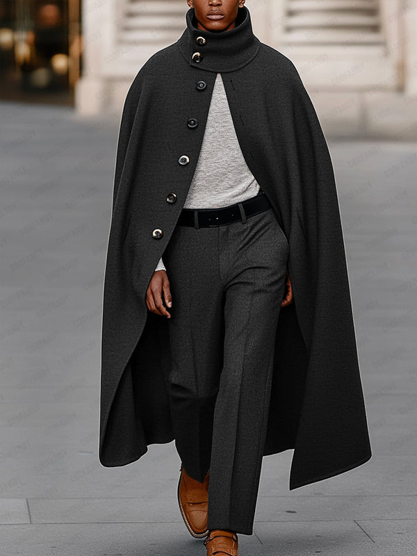 Modern High Neck Cape and Pants Set