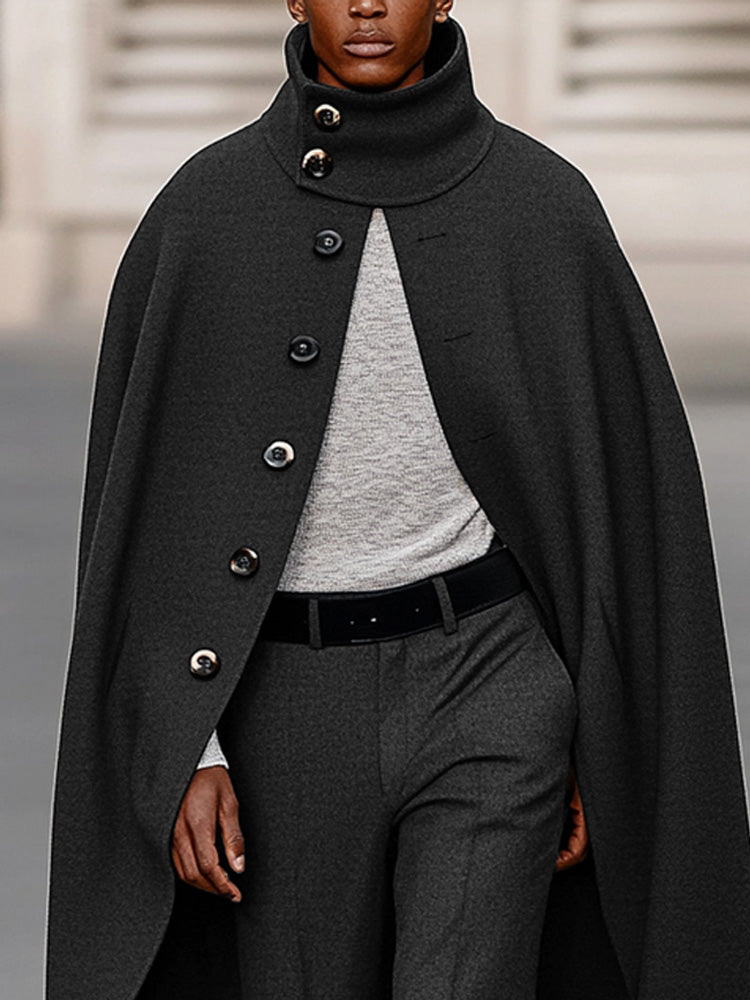 Modern High Neck Cape and Pants Set