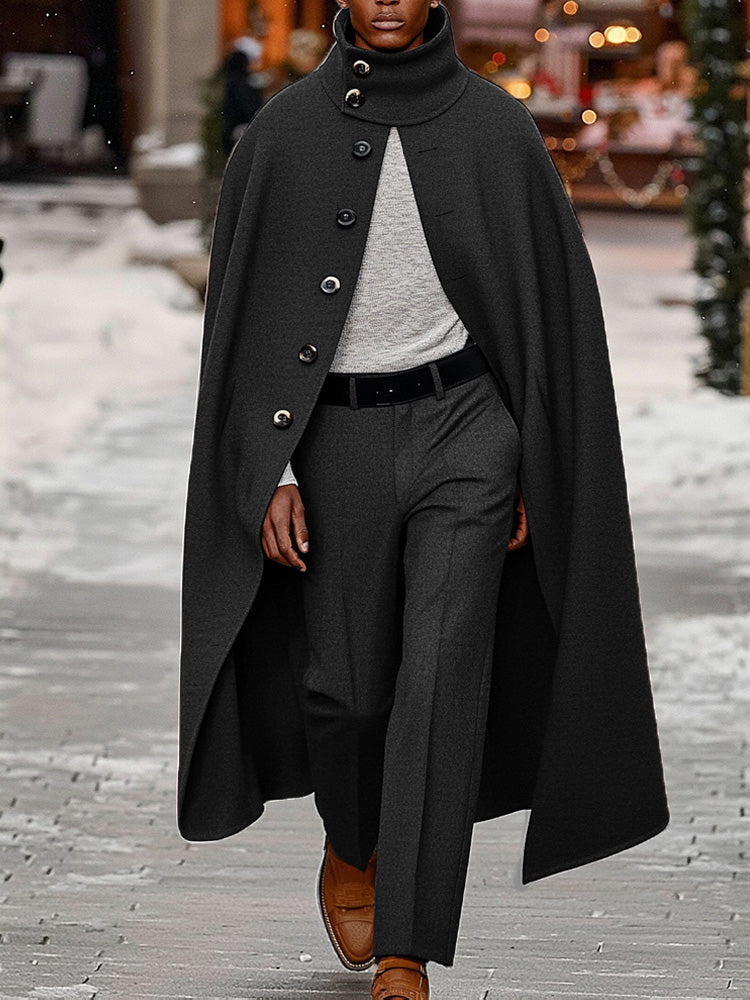 Modern High Neck Cape and Pants Set