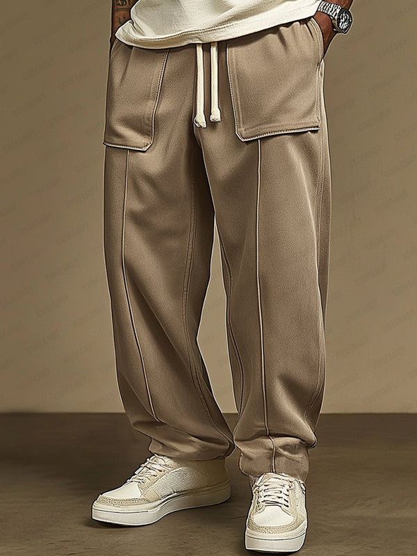 Comfy Utility Street Style Suede Pants