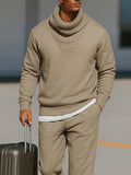 Comfy Ribbed Turtleneck Sweatsuit Set