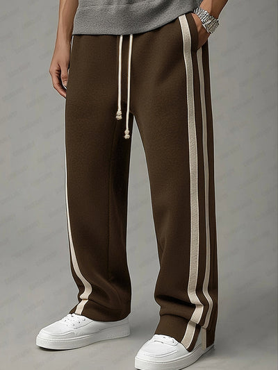 Casual Side Stripe Elastic Waist Pants
