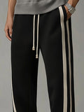 Casual Side Stripe Elastic Waist Pants