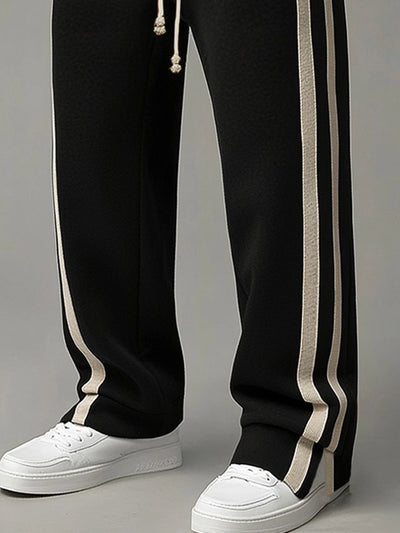 Casual Side Stripe Elastic Waist Pants