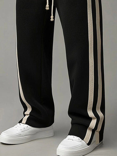 Casual Side Stripe Elastic Waist Pants