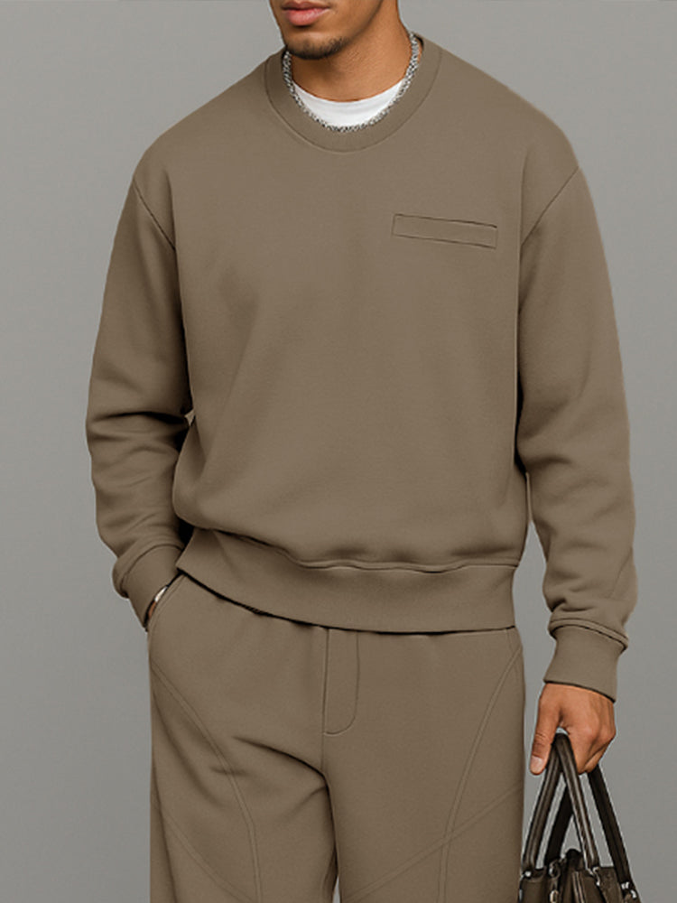 Casual Essential Sweatshirt Pants Set