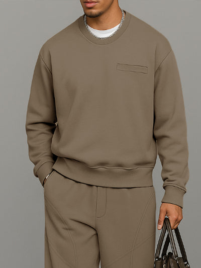 Casual Essential Sweatshirt Pants Set
