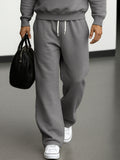 Casual Asymmetric Collar Sweatshirt Pants Set