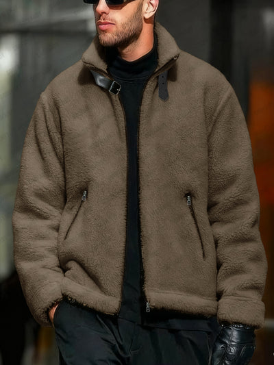 Ultra-Soft Warm Fleece Bomber Jacket
