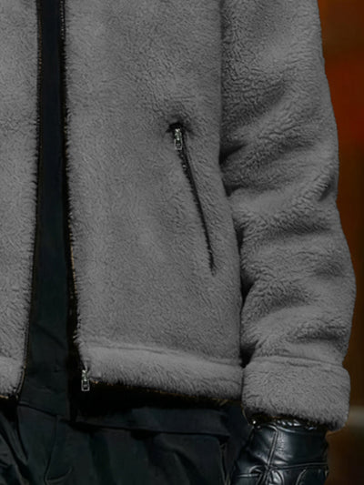 Ultra-Soft Warm Fleece Bomber Jacket