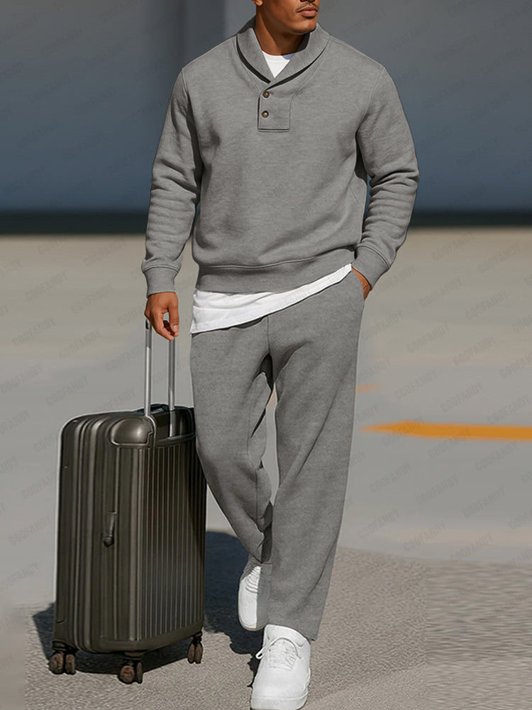 Versatile Casual Sweatshirt Pants Set