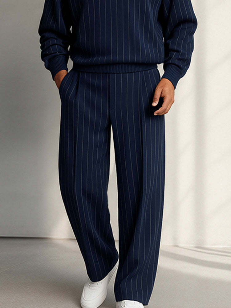 Casual Vertical Stripe Matching Set – COOFANDY