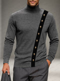 Designer Turtleneck Contrast Color Top