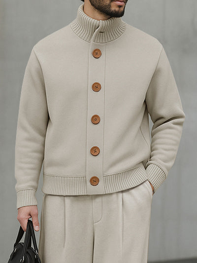 Comfort Ribbed Panel Jacket Pants Set